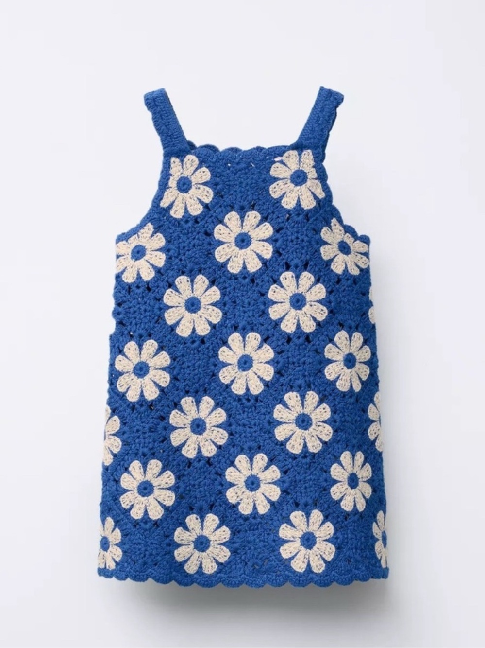 Zara Blue Crochet Kids Dress